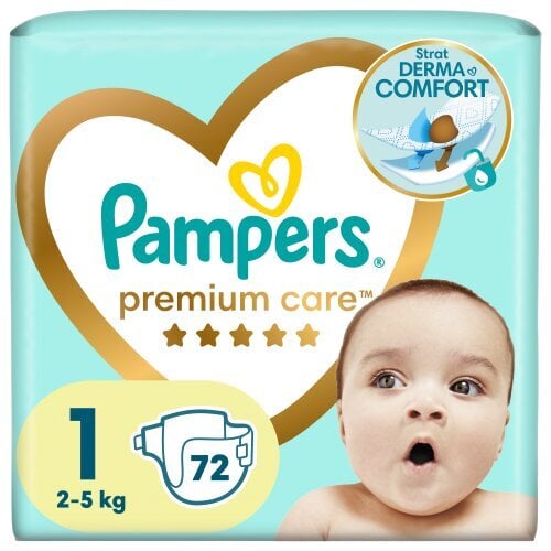 Подгузники Pampers Premium Care 1 (2-5 кг), 72 шт. цена | pigu.lt