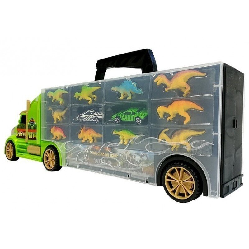 Rūšiavimo lagaminas su dinozaurais Lean Toys Truck Transporter kaina ir informacija | Žaislai berniukams | pigu.lt