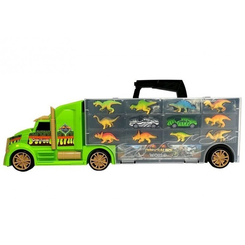 Rūšiavimo lagaminas su dinozaurais Lean Toys Truck Transporter kaina ir informacija | Žaislai berniukams | pigu.lt