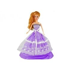 Lėlė violetine suknele su priedais Lean Toys kaina ir informacija | Žaislai mergaitėms | pigu.lt