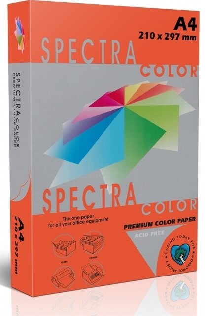 Spalvotas popierius Spectra Color, A4, 80gsm, 500 lapų, intens. raudonas цена и информация | Sąsiuviniai ir popieriaus prekės | pigu.lt