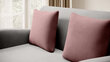 Sofa Ario, pilkos/rožinės spalvos kaina ir informacija | Sofos | pigu.lt