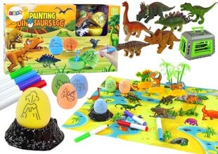 Dinozaurų kiaušinių dažymo rinkinys Lean Toys kaina ir informacija | Lavinamieji žaislai | pigu.lt