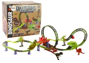 Dinozaurų trasa su garso ir šviesos efektais Lean Toys kaina ir informacija | Žaislai berniukams | pigu.lt