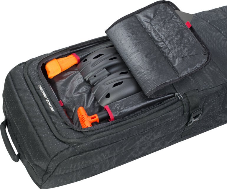 Krepšys slidėms Evoc Snow Gear Roller, 195 cm, juodas kaina ir informacija | Krepšiai kalnų slidinėjimo įrangai | pigu.lt