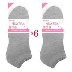 Trumpos kojinės moterims Bixtra 1184, pilkos, 6 poros kaina ir informacija | Moteriškos kojinės | pigu.lt