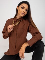 Marškiniai moterims, rudi kaina ir informacija | Palaidinės, marškiniai moterims | pigu.lt