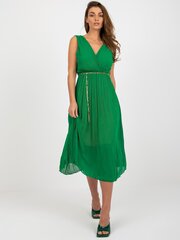 Женское повседневное платье, зеленое цена и информация | Платья | pigu.lt