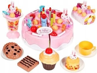 Žaislinis Gimtadienio tortas su žvakute ir melodijomis, 75 el. цена и информация | Игрушки для девочек | pigu.lt