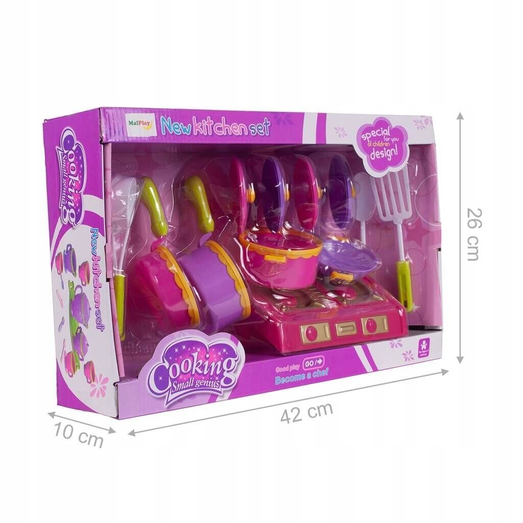 Žaislinis virtuvės komplektas, rožinis kaina ir informacija | Žaislai mergaitėms | pigu.lt