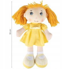 Skudurinė lėlė Ilonka 35 cm, geltona kaina ir informacija | Minkšti (pliušiniai) žaislai | pigu.lt