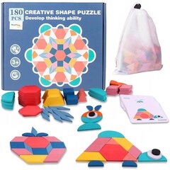 Medinė dėlionė Tangram Montessori цена и информация | Развивающие игрушки | pigu.lt