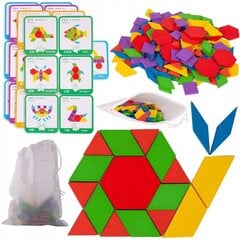 Medinė geometrinė dėlionė MalPlay, 155 d. цена и информация | Развивающие игрушки | pigu.lt