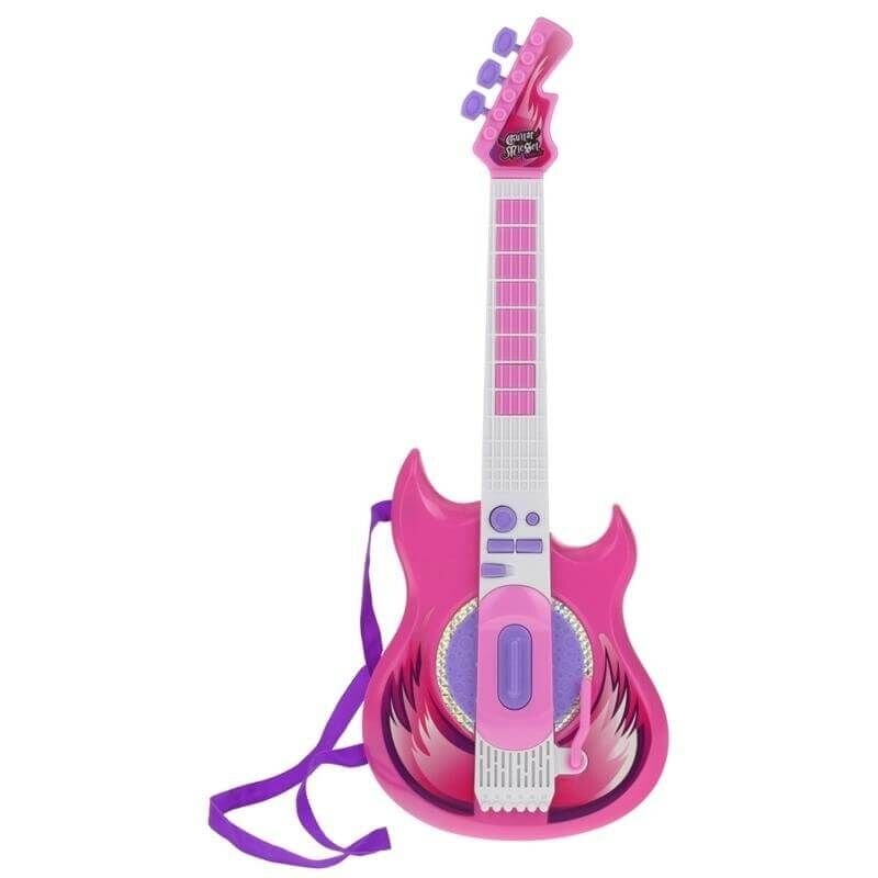 Vaikiška gitara su mikrofonu ant stovo цена и информация | Lavinamieji žaislai | pigu.lt
