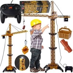 Didelis Nuotoliniu būdu valdomas statybinis kranas, RC kaina ir informacija | Žaislai berniukams | pigu.lt