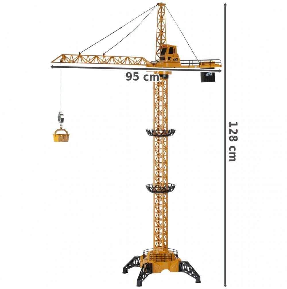 Didelis Nuotoliniu būdu valdomas statybinis kranas, RC kaina ir informacija | Žaislai berniukams | pigu.lt