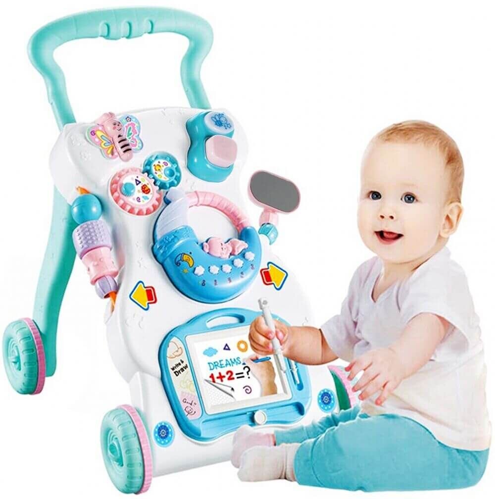 Stumdukas kūdikiams su nuimama piešimo lenta цена и информация | Žaislai kūdikiams | pigu.lt