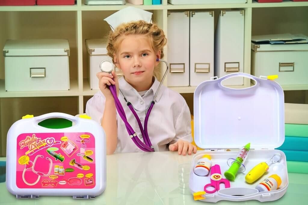 Žaislinis daktaro rinkinys su lagaminu kaina ir informacija | Žaislai mergaitėms | pigu.lt