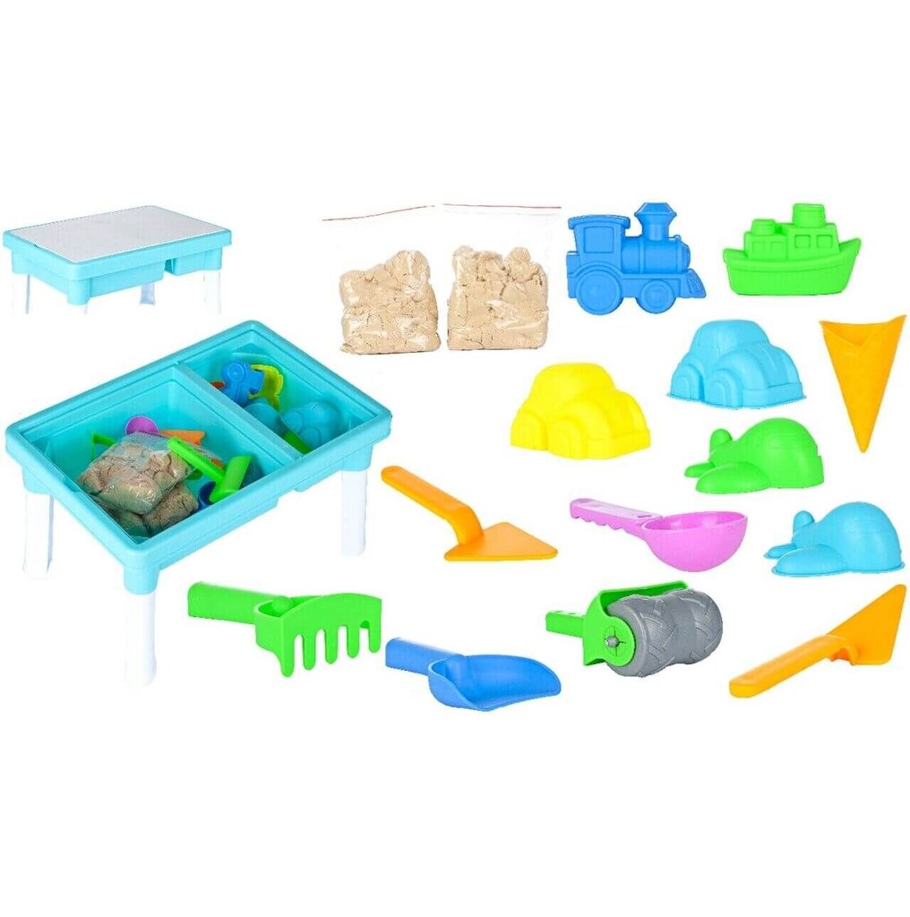 Smėlio dėžės ir vandens stalas su priedais kaina ir informacija | Vandens, smėlio ir paplūdimio žaislai | pigu.lt