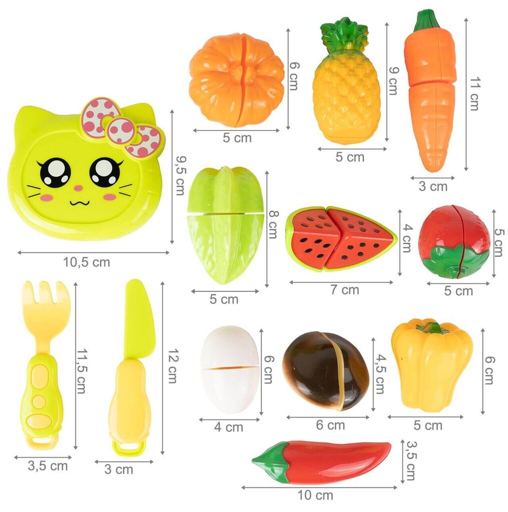 Žaisliniai pjaustomi vaisiai ir daržovės kaina ir informacija | Žaislai mergaitėms | pigu.lt
