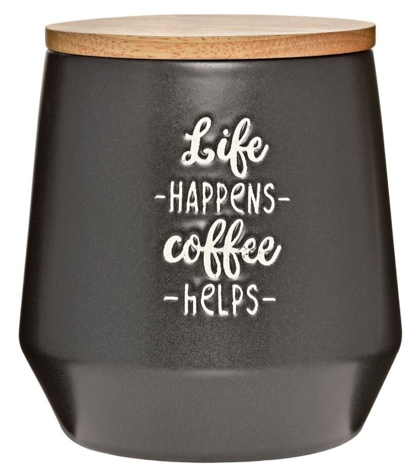 Cilio indas kavai Life Happens Coffee Helps, 1 l kaina ir informacija | Maisto saugojimo  indai | pigu.lt