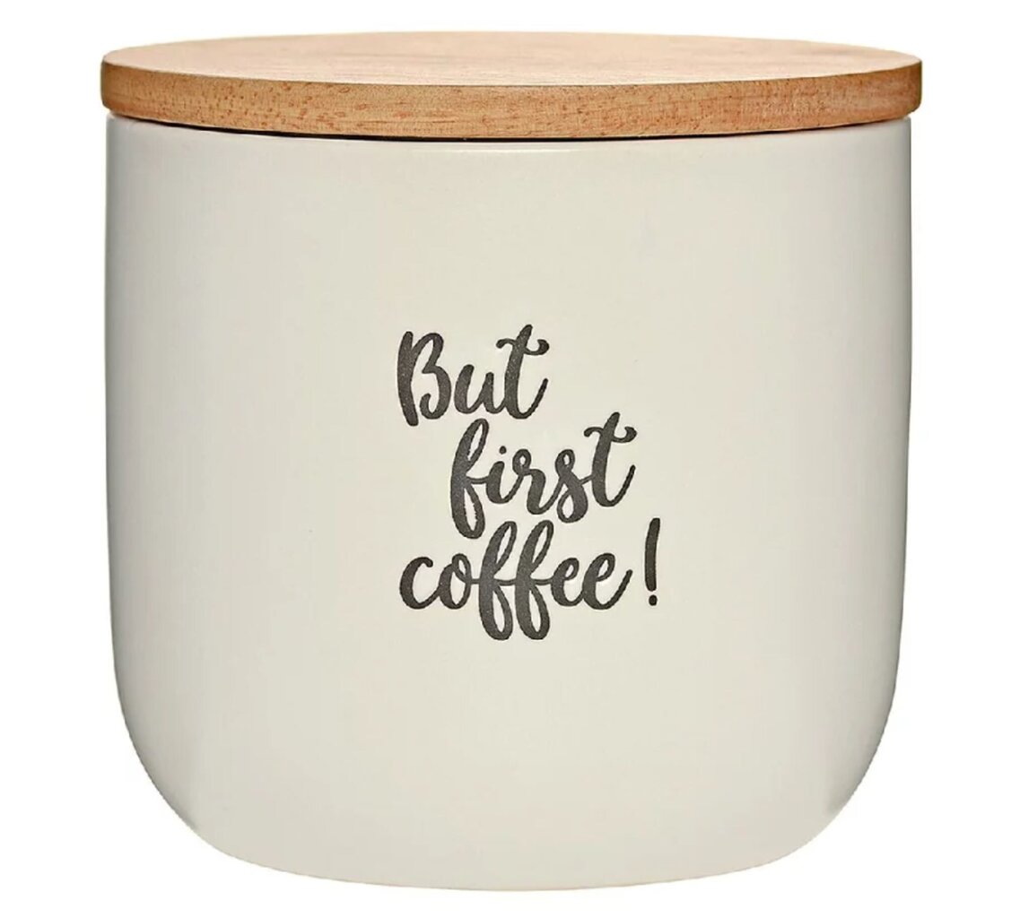 Cilio indas kavai But First Coffee!, 600 ml kaina ir informacija | Maisto saugojimo  indai | pigu.lt