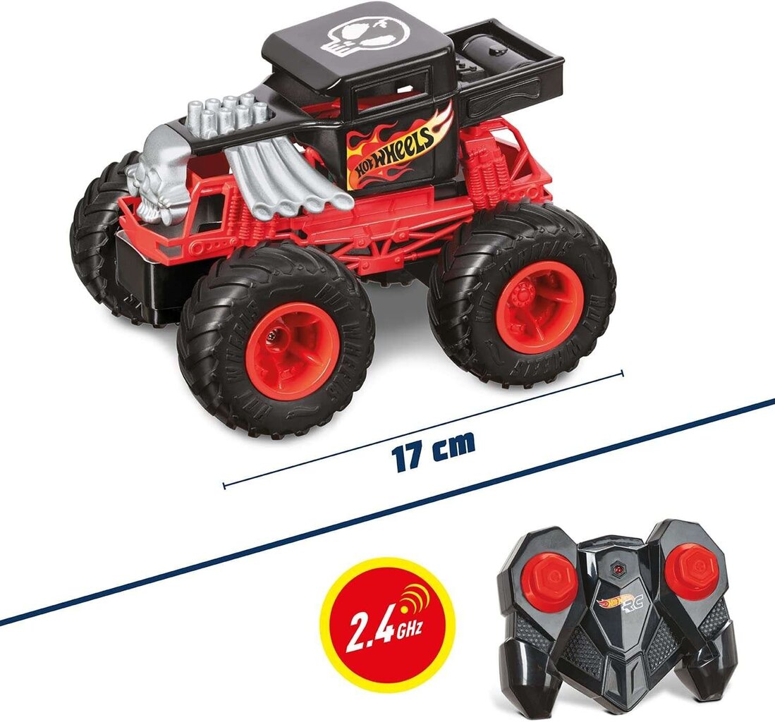 Nuotoliniu būdu valdoma Bone Shaker transporto priemonė Hot Wheels Monster Trucks kaina ir informacija | Žaislai berniukams | pigu.lt