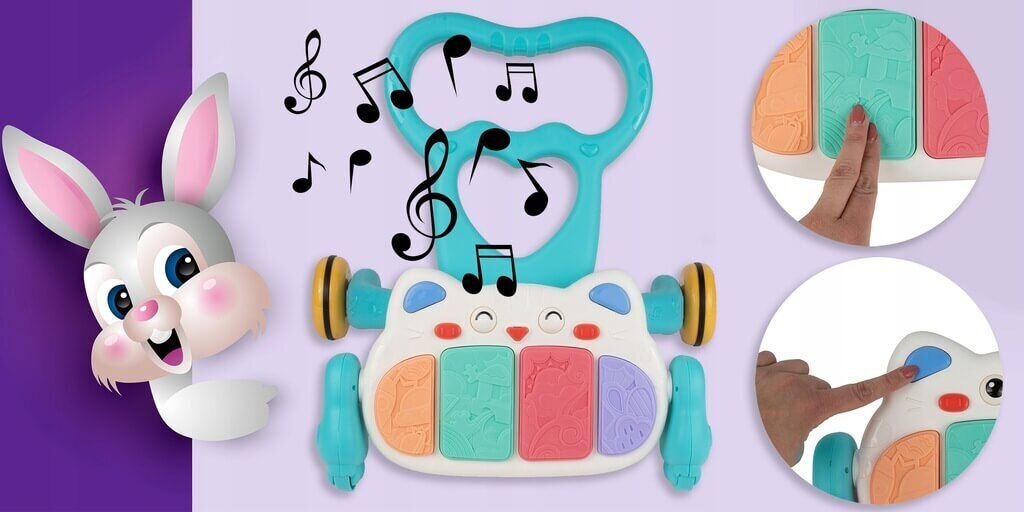 Muzikinis stumdukas su pianinu ir projektoriumi Kačiukas kaina ir informacija | Žaislai kūdikiams | pigu.lt