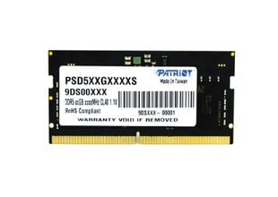 Модуль памяти Patriot Memory Signature PSD532G48002S 32 ГБ 1 x 32 ГБ DDR5 4800 МГц цена и информация | Оперативная память (RAM) | pigu.lt