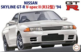 Klijuojamas Modelis Fujimi ID-47 Nissan R32 GT-R V-spec II '94 46570 1/24 kaina ir informacija | Klijuojami modeliai | pigu.lt