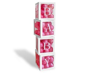 Dėžutės Baby balionams, 4 vnt. kaina ir informacija | Dekoracijos šventėms | pigu.lt