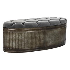 Банкетка DKD Home Decor Серый Металл полиэстер (117 x 42 x 47 cm) цена и информация | Стулья для кухни и столовой | pigu.lt