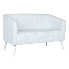 Sofa DKD Home Decor 130 x 68 x 78 cm Dryžiai Mėlyna Metalinis Balta Dangaus mėlynumo Viduržemio kaina ir informacija | Sofos | pigu.lt