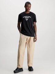 Calvin Klein Jeans marškinėliai vyrams, juodi цена и информация | Футболка мужская | pigu.lt