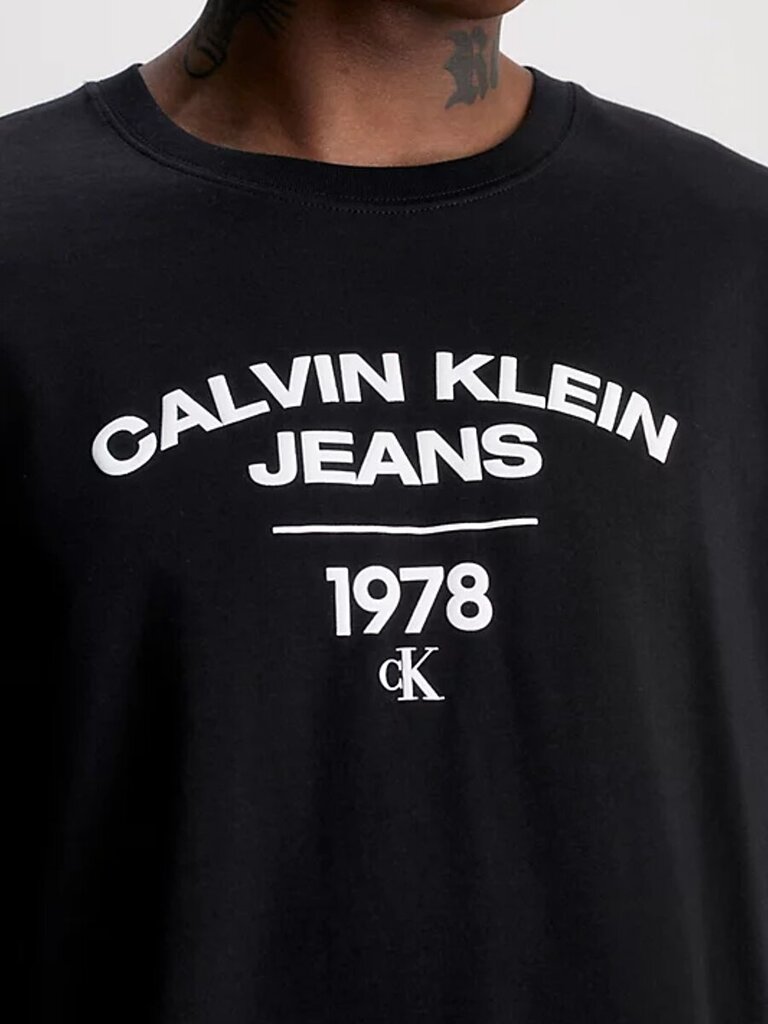 Calvin Klein Jeans marškinėliai vyrams, juodi kaina ir informacija | Vyriški marškinėliai | pigu.lt