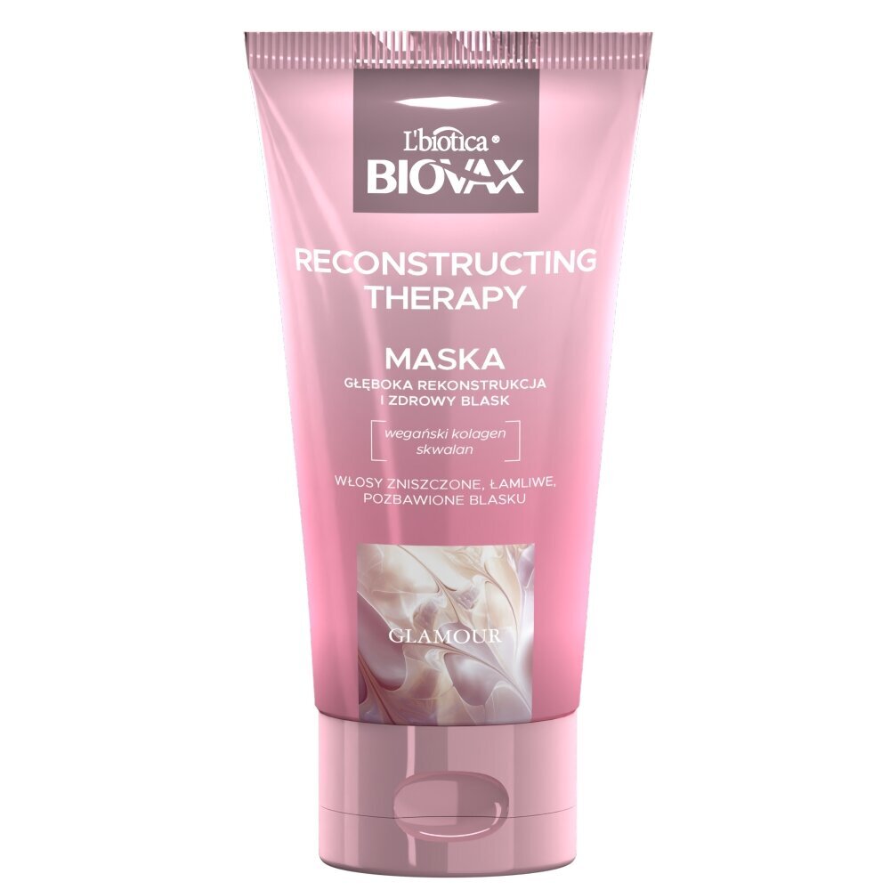 Plaukų kaukė Biovax Glamour Reconstructing Therapy, 150 ml цена и информация | Priemonės plaukų stiprinimui | pigu.lt