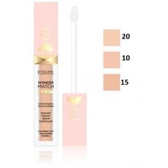 Маскирующий консилер Eveline Wonder Match Anti-Fatigue & Skin Glowing Brightening Creamy Concealer 15 SPF20, 6,8 мл цена и информация | Пудры, базы под макияж | pigu.lt