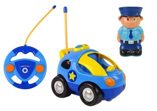 Nuotoliniu būdu valdomas policijos automobilis, mėlynas kaina ir informacija | Žaislai berniukams | pigu.lt