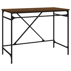 vidaXL Rašomasis stalas, rudas ąžuolo, 100x50x75cm, mediena ir geležis kaina ir informacija | Kompiuteriniai, rašomieji stalai | pigu.lt