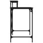 vidaXL Rašomasis stalas, juodas, 80x50x90cm, apdirbta mediena/geležis цена и информация | Kompiuteriniai, rašomieji stalai | pigu.lt
