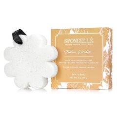 Губка для тела, пропитанная гелем для душа Spongelle White Flower Tobacco Vanilla White, 85 г цена и информация | Масла, гели для душа | pigu.lt