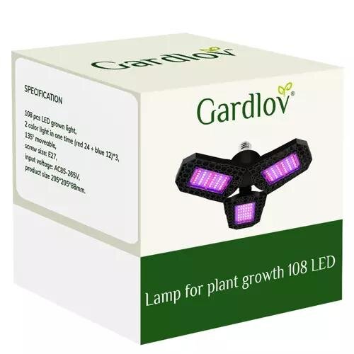 Lempa 108 LED augalų augimui Gardlov kaina ir informacija | Daigyklos, lempos augalams | pigu.lt