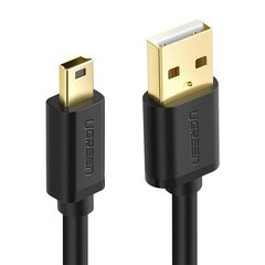 Кабель USB 2.0 UGREEN 10355B, штекер, mini USB, 1 м цена и информация | Кабели для телефонов | pigu.lt