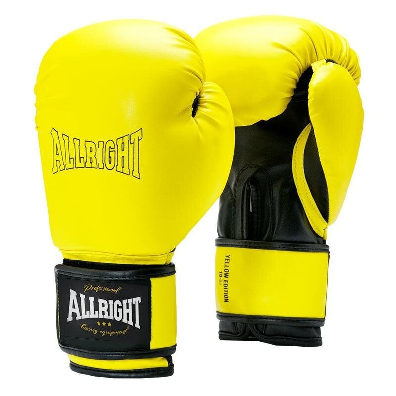 Bokso pirštinės Allright Limited Edition, geltonos цена и информация | Kovos menai | pigu.lt