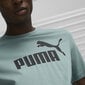 Puma marškinėliai vyrams Ess Logo Tee 586667 75, žali цена и информация | Vyriški marškinėliai | pigu.lt