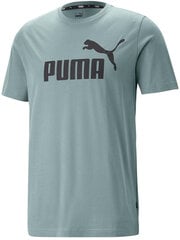 Puma marškinėliai vyrams Ess Logo Tee 586667 75, žali kaina ir informacija | Puma Vyriški drаbužiai | pigu.lt