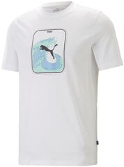 Graco Puma Graphics Wave Tee 674483 02/M, белая цена и информация | Мужские футболки | pigu.lt