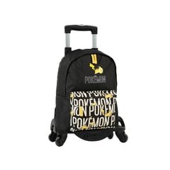 Mokyklinė kuprinė su ratukais Pokémon Pikachu,25l, Juoda цена и информация | Школьные рюкзаки, спортивные сумки | pigu.lt