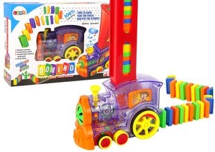 Domino kaladėlių traukinukas Lean Toys Happy Truck, 80 d. kaina ir informacija | Lavinamieji žaislai | pigu.lt