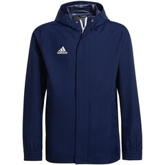 Striukė berniukams Adidas Entrada 22 All-weather Jr. IK4012, mėlyna kaina ir informacija | Striukės berniukams | pigu.lt